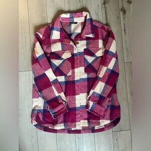 Pink and Purple Plaid Shacket